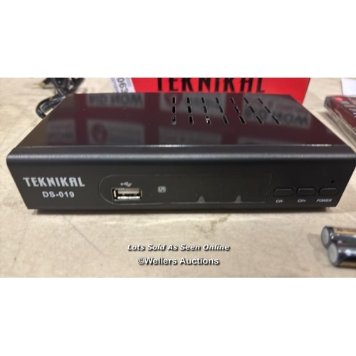 8063 - TEKNIKAL HD FREEVIEW SET TOP BOX RECEIVER PLUS RECORDER FOR DIGITAL TV CHANNELS TUNER HDMI / SCART O... 