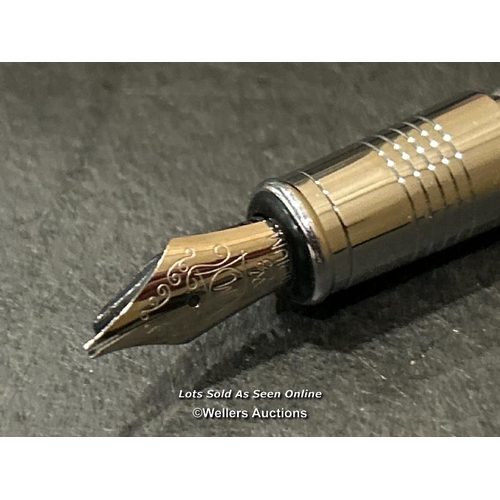 8095 - WORDSWORTH & BLACK SPARE NIB MAJESTI - MEDIUM NIB - CHECKED CHROME / MINIMAL SIGNS OF USE / SEE IMAG... 