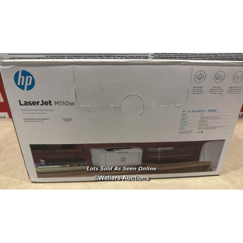 8158 - HP LASERJET M110W WIRELESS BLACK & WHITE PRINTER (1 YEAR LIMITED WARRANTY) / MINIMAL SIGNS OF USE / ... 