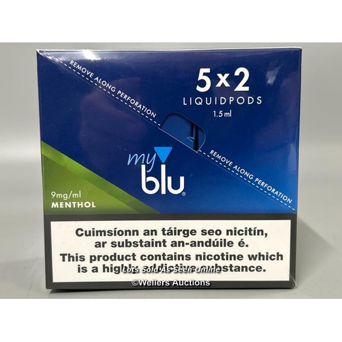 57 - New & Sealed - My Blu 5x2 Liquidpods 1.5ml / 9mg / Menthol  / AN46