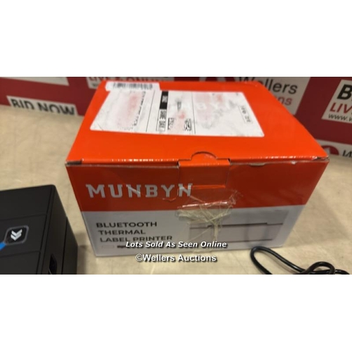 8178 - MUNBYN SHIPPING LABEL PRINTER BLUETOOTH CONNECTION, THERMAL LABEL PRINTER 4X6, POSTAGE LABEL PRINTER... 