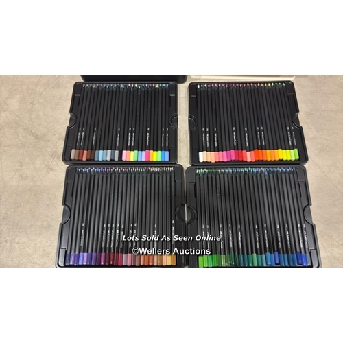 8205 - FABER-CASTELL BLACK EDITION COLOUR PENCILS, TIN OF 100 / MINIMAL SIGNS OF USE/ SEE IMAGES