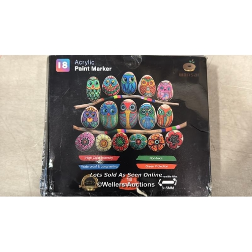 8241 - WONSAR ACRYLIC PAINT PENS FOR ROCK PAINTING STONES CERAMIC PORCELAIN GLASS PEBBLES FABRIC WOOD KIDS ... 