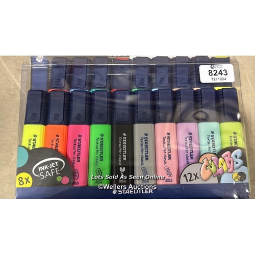 8243 - STAEDTLER 364 WP20 TEXTSURFER CLASSIC HIGHLIGHTER - ASSORTED NEON AND PASTEL COLOURS (PACK OF ALL 20... 