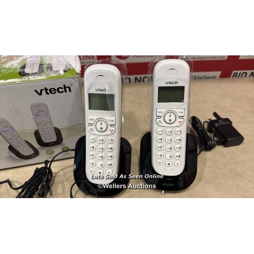 8280 - VTECH CS1501 DECT DIGITAL CORDLESS PHONE WITH CALL BLOCK, 2 HANDSETS, INTERCOM, LANDLINE HOUSE PHONE... 