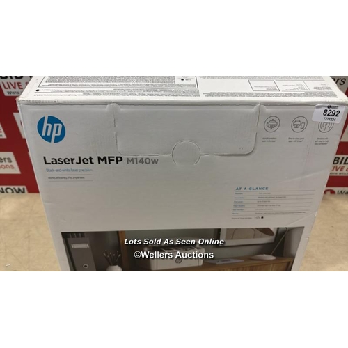 8292 - HP LASERJET MFP M140W WIRELESS BLACK & WHITE MULTI-FUNCTION PRINTER (1 YEAR LIMITED WARRANTY) / MINI... 