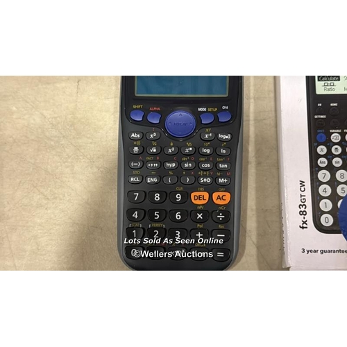 8304 - CASIO FX-83GTCW BLACK SCIENTIFIC CALCULATOR / MINIMAL SIGNS OF USE/ SEE IMAGES