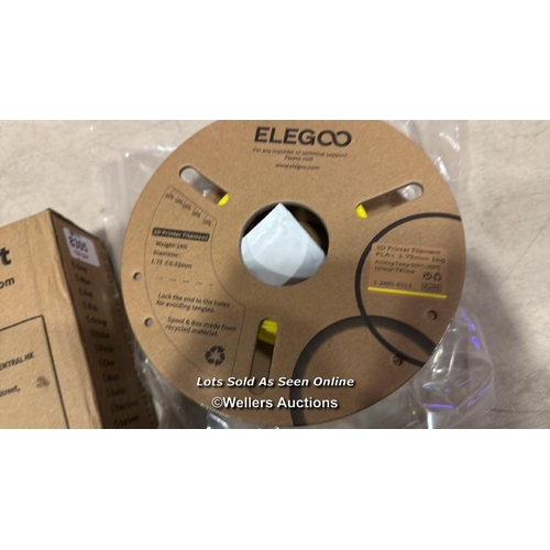 8305 - ELEGOO PLA+ FILAMENT 1.75MM YELLOW 1KG, PLA PLUS TOUGHER AND STRONGER 3D PRINTER FILAMENT, DIMENSION... 