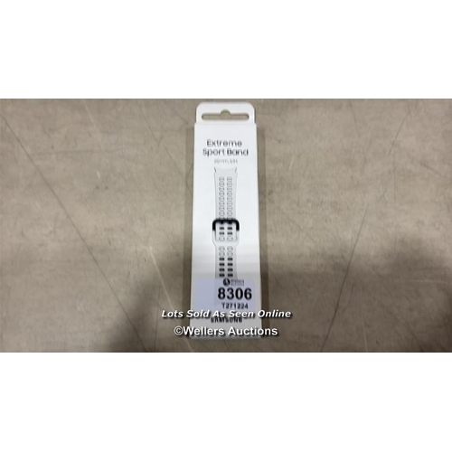 8306 - SAMSUNG EXTREME SPORT BAND 20 MM S/M - WHITE / MINIMAL SIGNS OF USE/ SEE IMAGES