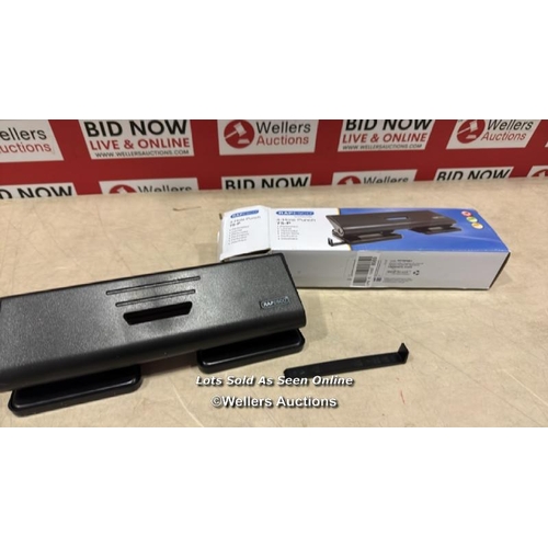 8314 - RAPESCO PF75P0B1 75-P 4-HOLE PUNCH, 16 SHEET CAPACITY, BLACK / MINIMAL SIGNS OF USE/ SEE IMAGES