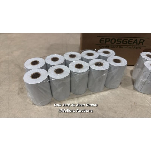 8328 - EPOSGEAR 57 X 40 MM THERMAL PDQ RECEIPT PAPER ROLLS - FOR INGENICO, VERIFONE AND MORE CREDIT CARD MA... 