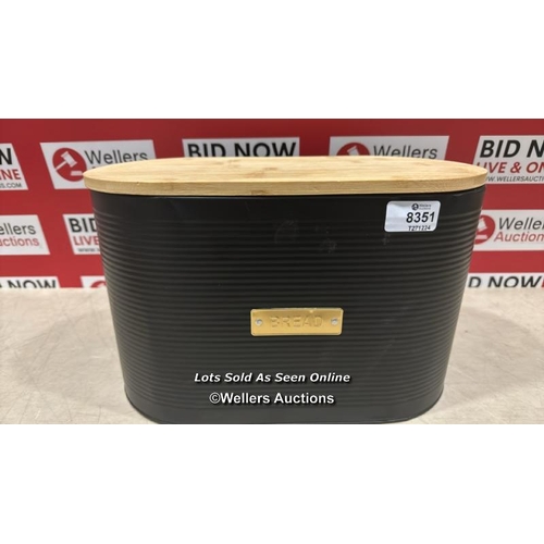 8351 - TYPHOON BREAD BIN - BLACK - OTTO RANGE / SOME SMALL DENTS