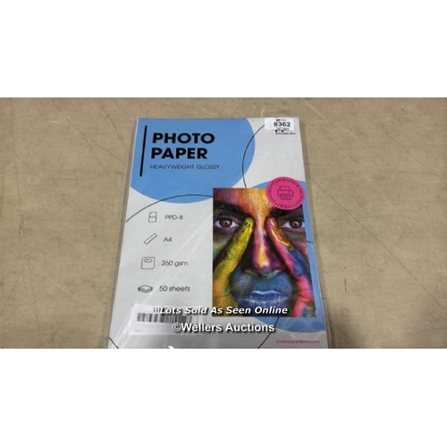 8362 - PPD 50 SHEETS A4 INKJET PREMIUM GLOSSY PHOTO PAPER 260GSM INSTANT DRY WATER-RESISTANT PPD-8-50 / MIN... 