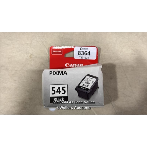 8364 - CANON INK - PG-545 GENUINE BLACK PRINTER INK CARTRIDGE - (1 X CARTRIDGE) - COMPATIBLE WITH PIXMA TR,... 