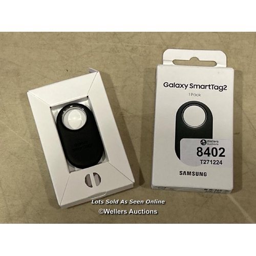 8402 - SAMSUNG GALAXY SMARTTAG2 BLUETOOTH TRACKER (1 PACK), COMPASS VIEW AR, FIND LOST MODE, BLACK / MINIMA... 