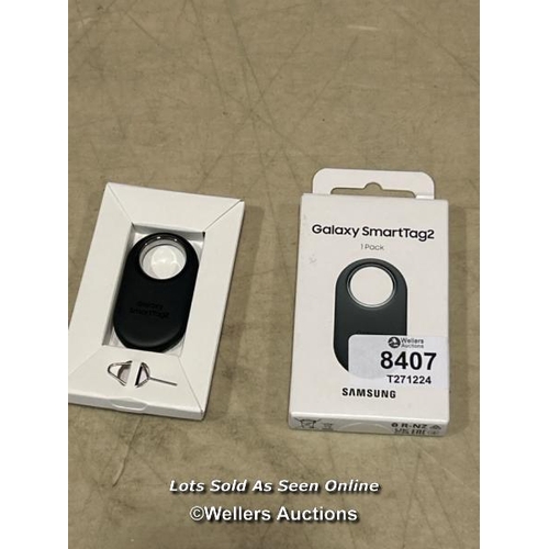 8407 - SAMSUNG GALAXY SMARTTAG2 BLUETOOTH TRACKER (1 PACK), COMPASS VIEW AR, FIND LOST MODE, BLACK / MINIMA... 