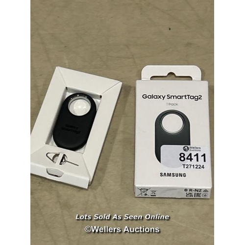 8411 - SAMSUNG GALAXY SMARTTAG2 BLUETOOTH TRACKER (1 PACK), COMPASS VIEW AR, FIND LOST MODE, BLACK / MINIMA... 