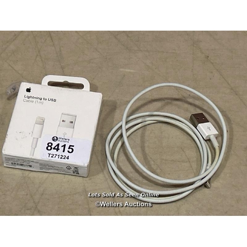 8415 - APPLE LIGHTNING TO USB CABLE (1M)  / MINIMAL SIGNS OF USE/ SEE IMAGES