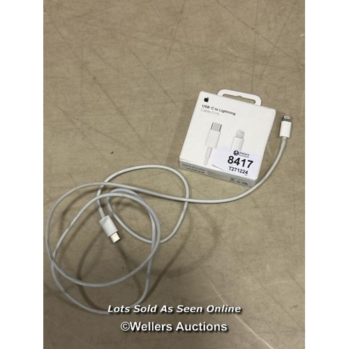 8417 - APPLE USB-C TO LIGHTNING CABLE (1M) / MINIMAL SIGNS OF USE/ SEE IMAGES