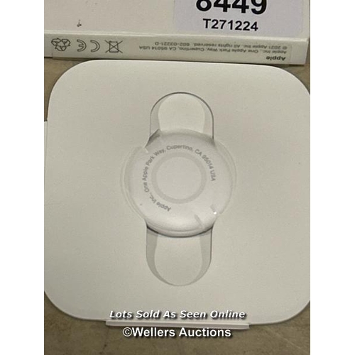 8449 - APPLE AIRTAG. TRACK YOUR KEYS, WALLET, LUGGAGE, BACKPACK. REPLACEABLE BATTERY. WATER-RESISTANT. ONE-... 