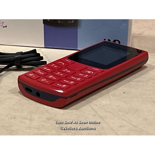 8497 - NOKIA 105 2G FEATURE PHONE WITH LONG-LASTING BATTERY, 12 HOURS OF TALK-TIME, WIRELESS FM RADIO, LARG... 