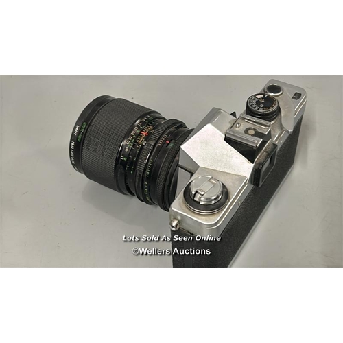 277 - Pentax MZ-50 35mm camera with Sigma Zoom 28-200mm lens and Praktica 35mm camera with Skylight 39mm -... 