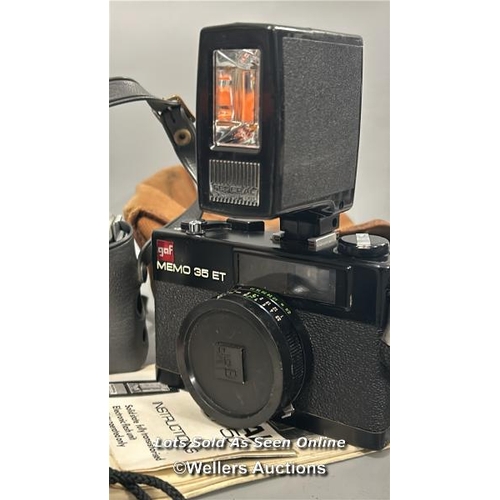 278 - Four cameras including GAF Memo 35 ET, Kodak Instamatic 25, Kodak 'Bantam' Colorsnap II and Kodak 'B... 