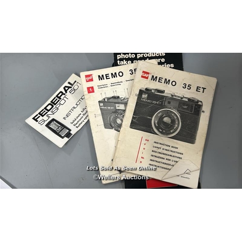 278 - Four cameras including GAF Memo 35 ET, Kodak Instamatic 25, Kodak 'Bantam' Colorsnap II and Kodak 'B... 