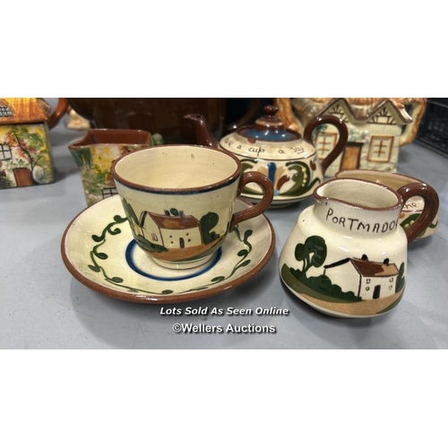 290 - Assorted ceramics including teapots, tea set, Dennis the Menace & Mickey Mouse money boxes, large va... 