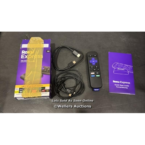 8010 - ROKU EXPRESS (NEW, 2023) HD STREAMING DEVICE WITH HIGH-SPEED HDMI CABLE AND STANDARD REMOTE (NO TV C... 