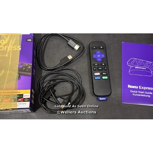 8010 - ROKU EXPRESS (NEW, 2023) HD STREAMING DEVICE WITH HIGH-SPEED HDMI CABLE AND STANDARD REMOTE (NO TV C... 