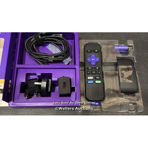 8022 - ROKU EXPRESS 4K | HD/4K/HDR STREAMING MEDIA PLAYER, BLACK / MINIMAL SIGNS OF USE / NOT FULLY TESTED ... 