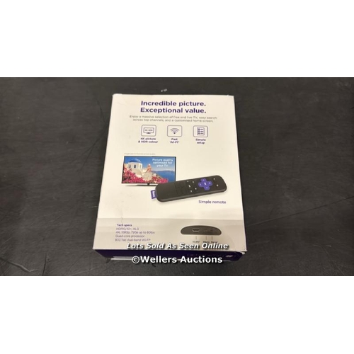 8027 - ROKU EXPRESS 4K | HD/4K/HDR STREAMING MEDIA PLAYER, BLACK / APPEARS NEW IN BOX / SEE IMAGES