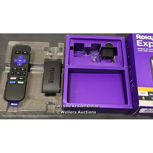 8028 - ROKU EXPRESS 4K | HD/4K/HDR STREAMING MEDIA PLAYER, BLACK / MINIMAL SIGNS OF USE / NOT FULLY TESTED ... 