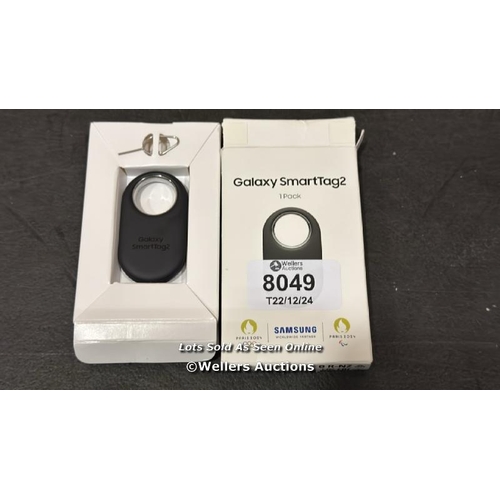 8049 - SAMSUNG GALAXY SMARTTAG2 BLUETOOTH TRACKER (1 PACK), COMPASS VIEW AR, FIND LOST MODE, BLACK / MINIMA... 