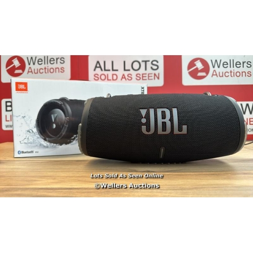 8184 - JBL XTREME 3 WIRELESS BLUETOOTH SPEAKER / MINIMAL, IF ANY SIGNS OF USE / POWERS UP & CONNECTS TO BLU... 