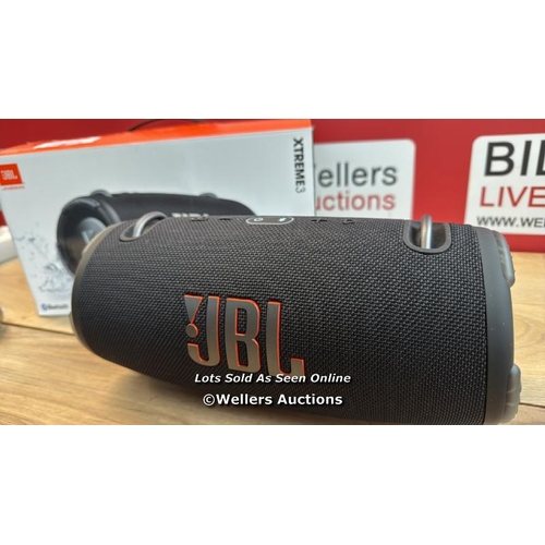 8184 - JBL XTREME 3 WIRELESS BLUETOOTH SPEAKER / MINIMAL, IF ANY SIGNS OF USE / POWERS UP & CONNECTS TO BLU... 