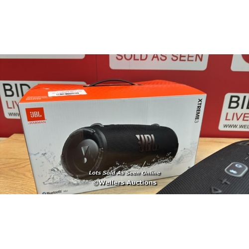 8184 - JBL XTREME 3 WIRELESS BLUETOOTH SPEAKER / MINIMAL, IF ANY SIGNS OF USE / POWERS UP & CONNECTS TO BLU... 