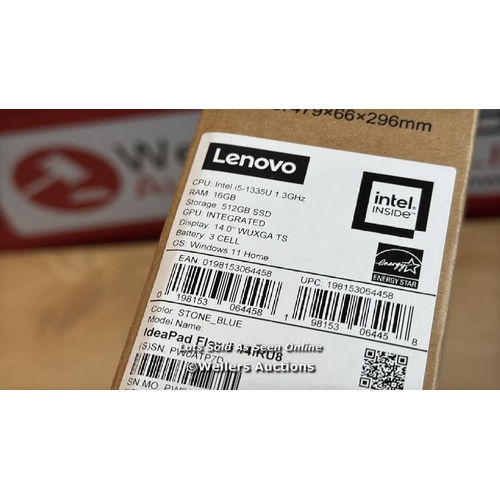 8189 - LENOVO IDEAPAD FLEX 5, INTEL CORE I5, 16GB RAM, 512GB SSD, 14 INCH CONVERTIBLE 2 IN 1 LAPTOP, 82Y000... 