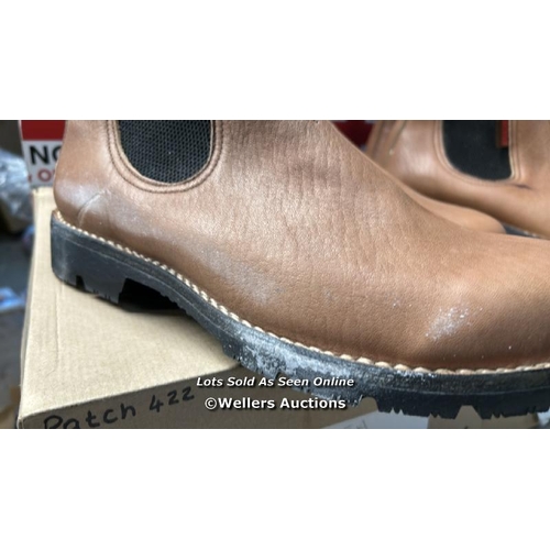 1001 - X4 GENTS CHELSEA BOOTS, REDLINE AND NGUNI, SIZES 12,10,11,10, ALL NEW, THE TWO LEFT PAIRS ARE MARKED... 