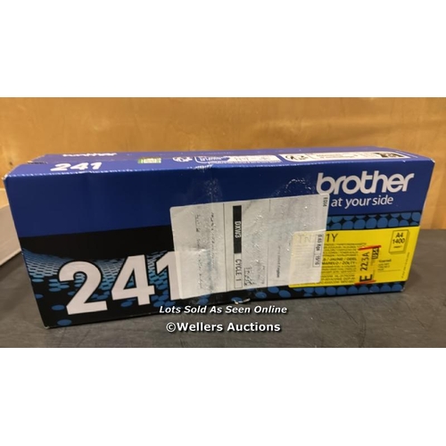 1012 - BROTHER TN-241Y TONER CARTRIDGE, YELLOW, SINGLE PACK, STANDARD YIELD, INCLUDES 1 X TONER CARTRIDGE, ... 