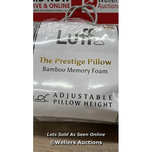 42 - LUFF HEIGHT ADJUSTABLE PRESTIGE BAMBOO PILLOW / NEW / F31