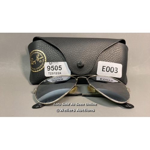 9505 - RAY BAN SUNGLASSES MODEL RB3025 AVIATOR