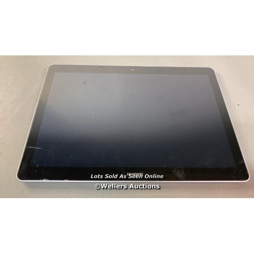 9543 - HUAWEI TABLET/ MODEL AGS-W09/ GOOGLE LOCKED / SILVER - SCREEN DAMAGED