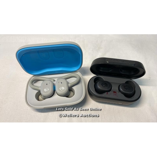 9573 - EARBUDS WITH CHARGING CASE X2  INC. SKULLCANDY MODEL AH-2221, SKULLCANDY MODEL S2TVW