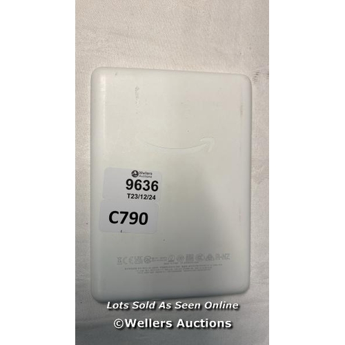 9636 - AMAZON KINDLE/ MODEL J9G29R/ WHITE