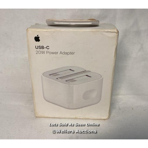 9641 - BRAND NEW APPLE USB-C 20W POWER ADAPTER