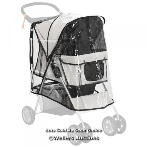 6247 - RRP: 29.99 - PAWHUT DOG STROLLER RAIN COVER WITH REAR ENTRY / COLLECTION GUILDFORD / 1 BOX