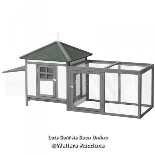 6329 - RRP: 149.99 - PAWHUT CHICKEN COOP SMALL ANIMAL PET CAGE W/ NESTING BOX OUTDOOR RUN WOODEN