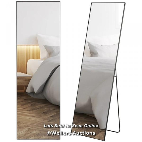 6467 - RRP: 69.99 - FULL LENGTH DRESSING MIRROR, FLOOR STANDING OR WALL HANGING, ALUMINIUM ALLOY FRAMED FUL... 